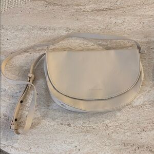 Monk & Anna Cream Leather Crossbody Envelope Bag